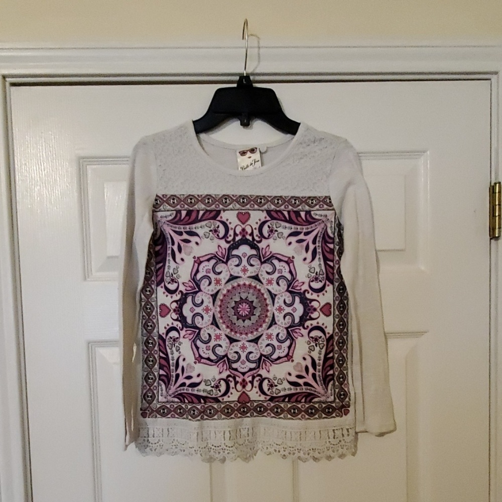 Belle du Jour Lace Trim Top - Girls Medium